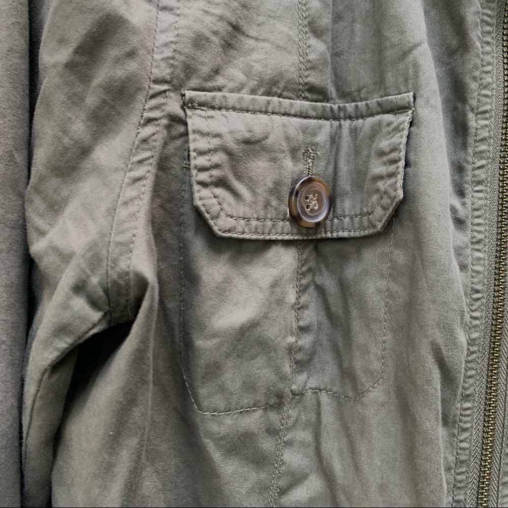 SALE Rubbish Olive Green Jacket w Hoodie Size XL - Picture 2 of 9